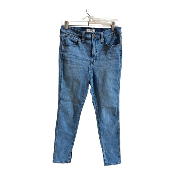 Madewell 10 Inch High Rise Roadtripper Skinny Slit Hem Womens Size 29 Blue - Picture 2 of 16